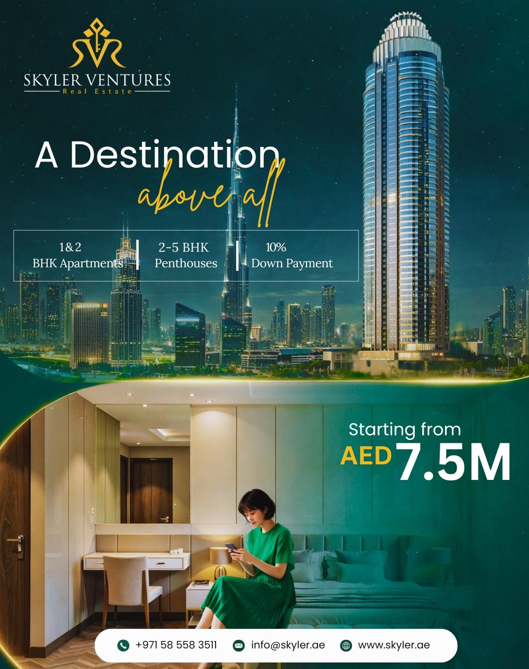 A destination above all — welcome to elevated living.Where luxury meets skyline views in the hea